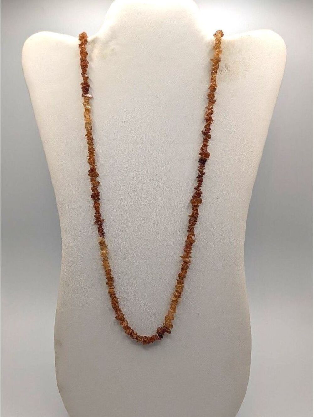 Vintage Natural Baltic Amber Chip Necklace